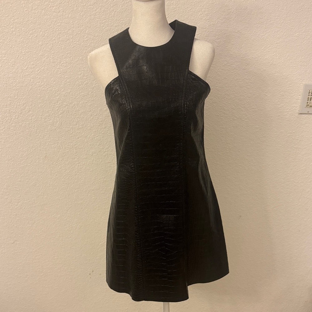 Alexis Black Textured Mini Dress